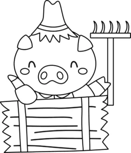 Free Pig Picture To Color In