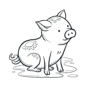 Free Pig Picture To Color In
