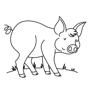 Free Pig Picture To Color In