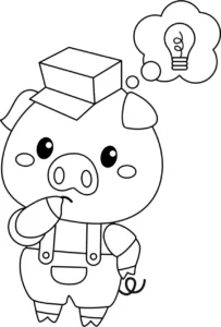 Free Pig Picture To Color In