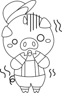 Free Pig Picture To Color In