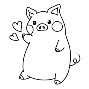 Free Pig Picture To Color In