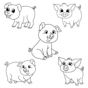 Free Pig Picture To Color In