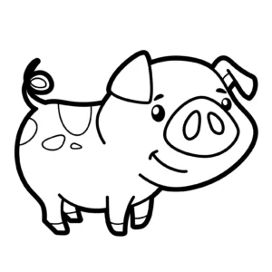 Free Pig Picture To Color In