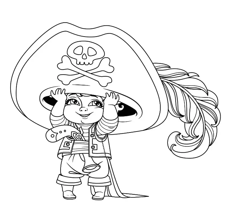 Free Pirate Picture To Color In
