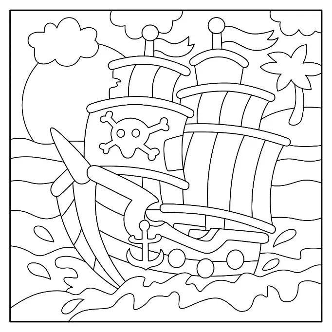 Free Pirate Picture To Color In