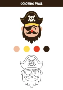 Free Pirate Picture To Color In