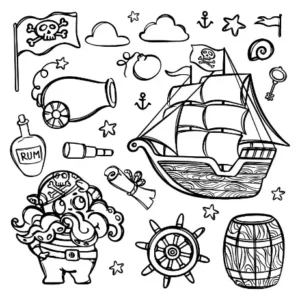 Free Pirate Picture To Color In
