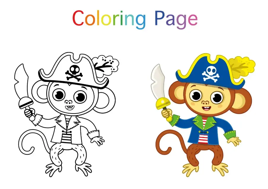Free Pirate Picture To Color In