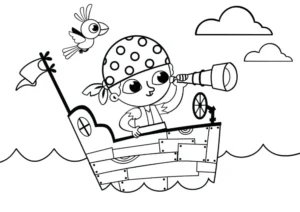 Free Pirate Picture To Color In