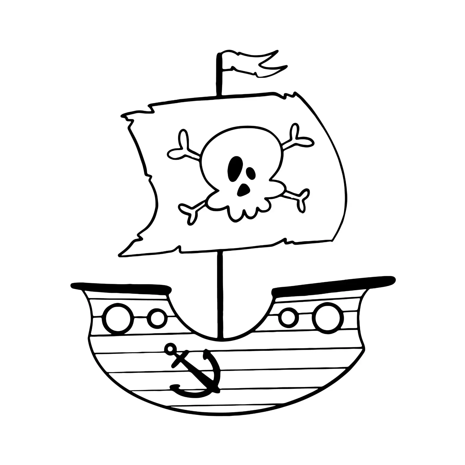 Free Pirate Picture To Color In