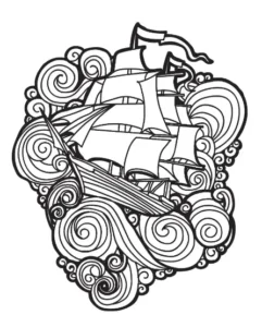 Free Pirate Picture To Color In