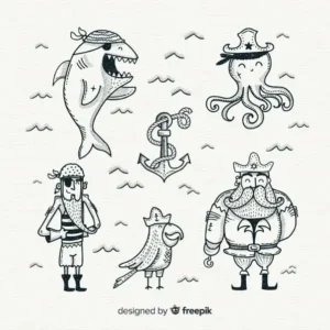 Free Pirate Picture To Color In