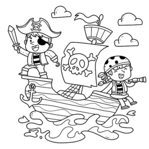 Free Pirate Picture To Color In