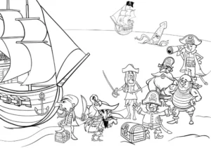 Free Pirate Picture To Color In