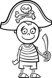Free Pirate Picture To Color In