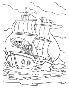 Free Pirate Picture To Color In