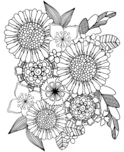 Free Plants And Flowers Picture To Color In