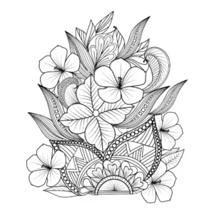 Free Plants And Flowers Picture To Color In
