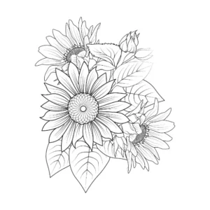 Free Plants And Flowers Picture To Color In