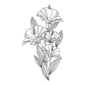 Free Plants And Flowers Picture To Color In