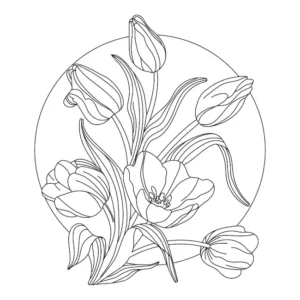 Free Plants And Flowers Picture To Color In