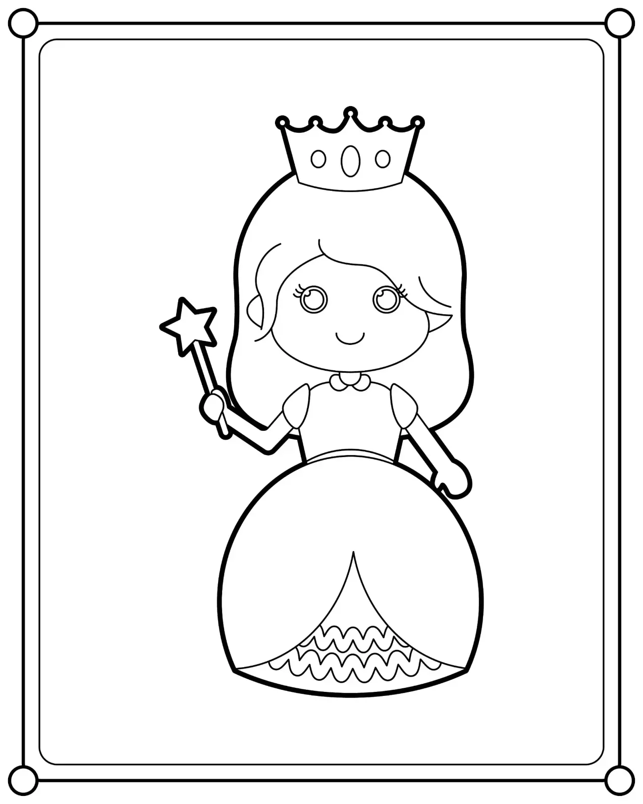 Free Princess Picture To Color In