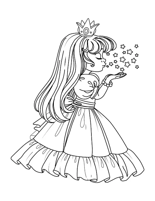 Free Princess Picture To Color In