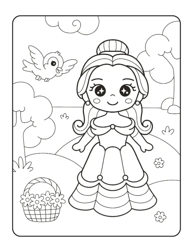 Free Princess Picture To Color In