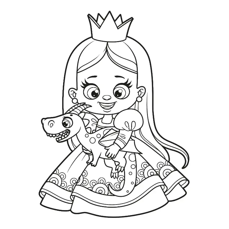 Free Princess Picture To Color In