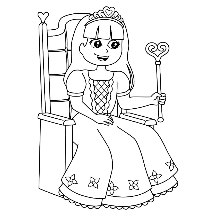 Free Princess Picture To Color In