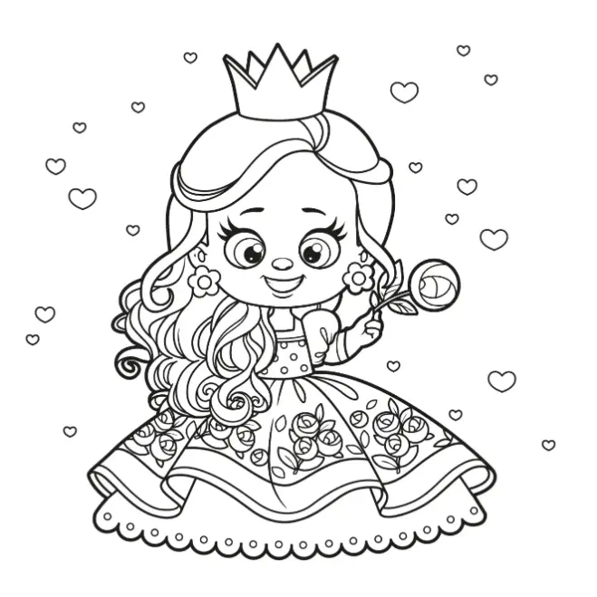 Free Princess Picture To Color In