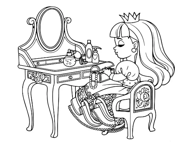 Free Princess Picture To Color In