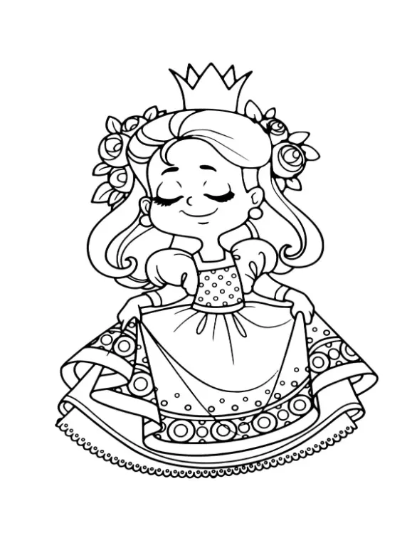 Free Princess Picture To Color In