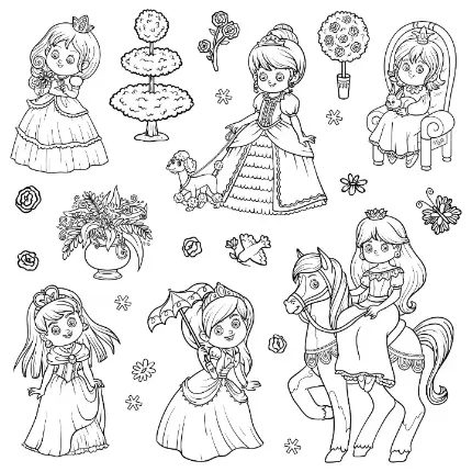 Free Princess Picture To Color In