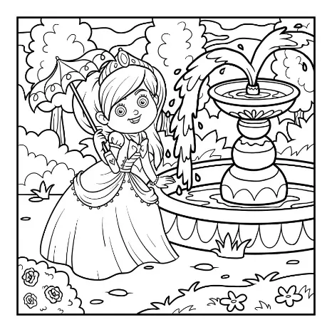 Free Princess Picture To Color In