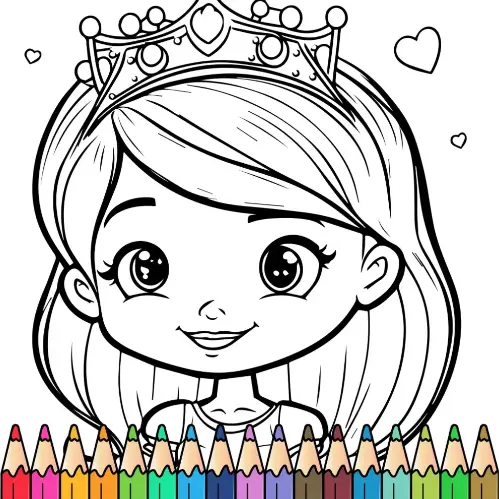 Free Princess Picture To Color In
