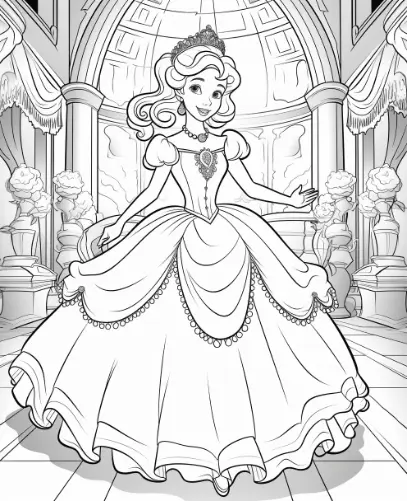 Free Princess Picture To Color In