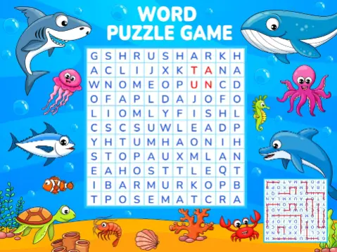 Free Print And Play Kids Word Search