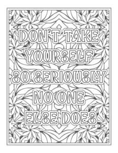 Free Quotes and Phrase Picture To Color In