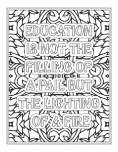 Free Quotes and Phrase Picture To Color In