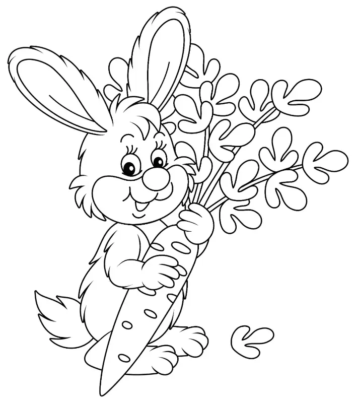 Free Rabbit Picture To Color In