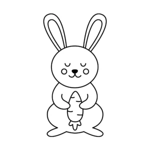 Free Rabbit Picture To Color In