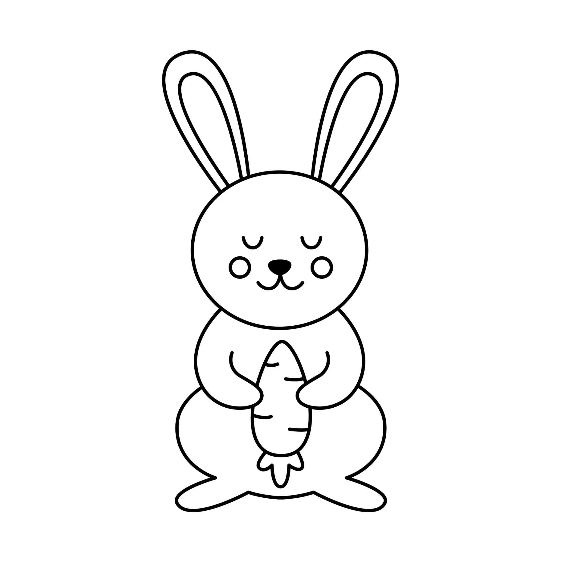 Free Rabbit Picture To Color In