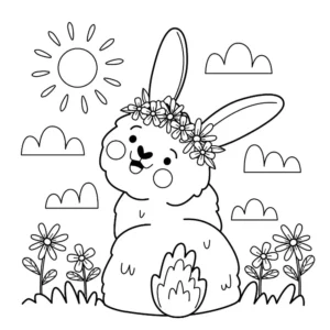 Free Rabbit Picture To Color In