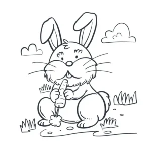 Free Rabbit Picture To Color In