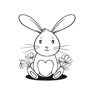 Free Rabbit Picture To Color In