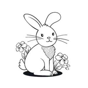 Free Rabbit Picture To Color In