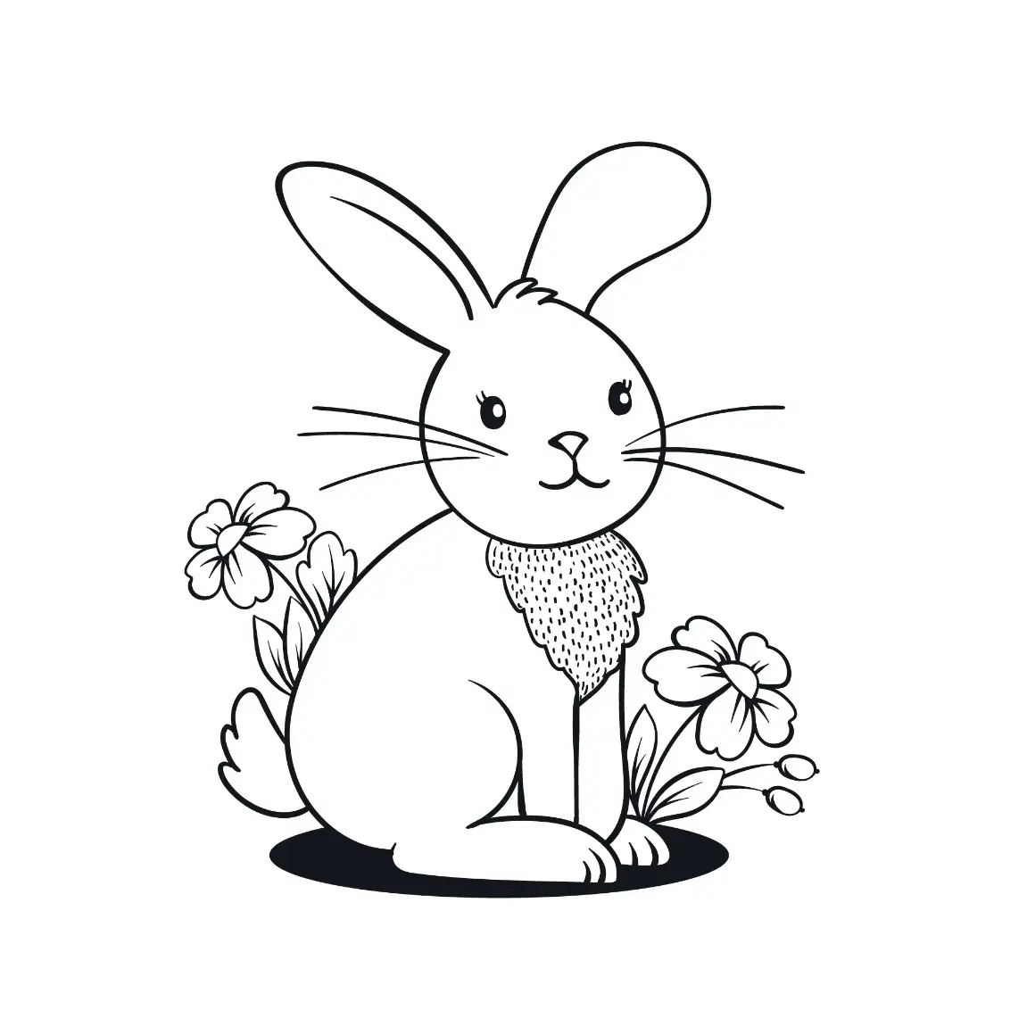 Free Rabbit Picture To Color In