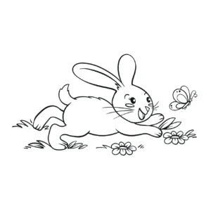 Free Rabbit Picture To Color In